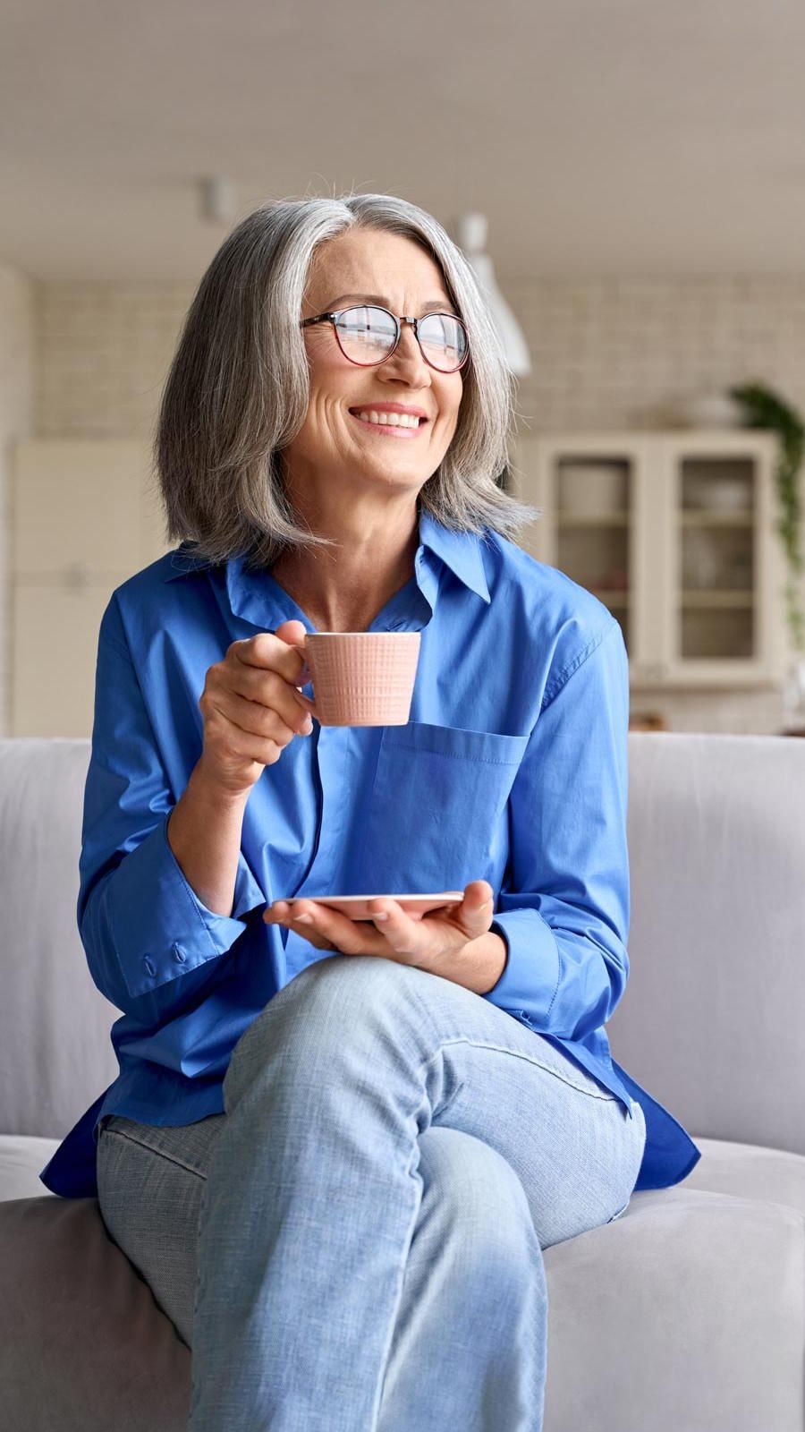 Man in front of a business