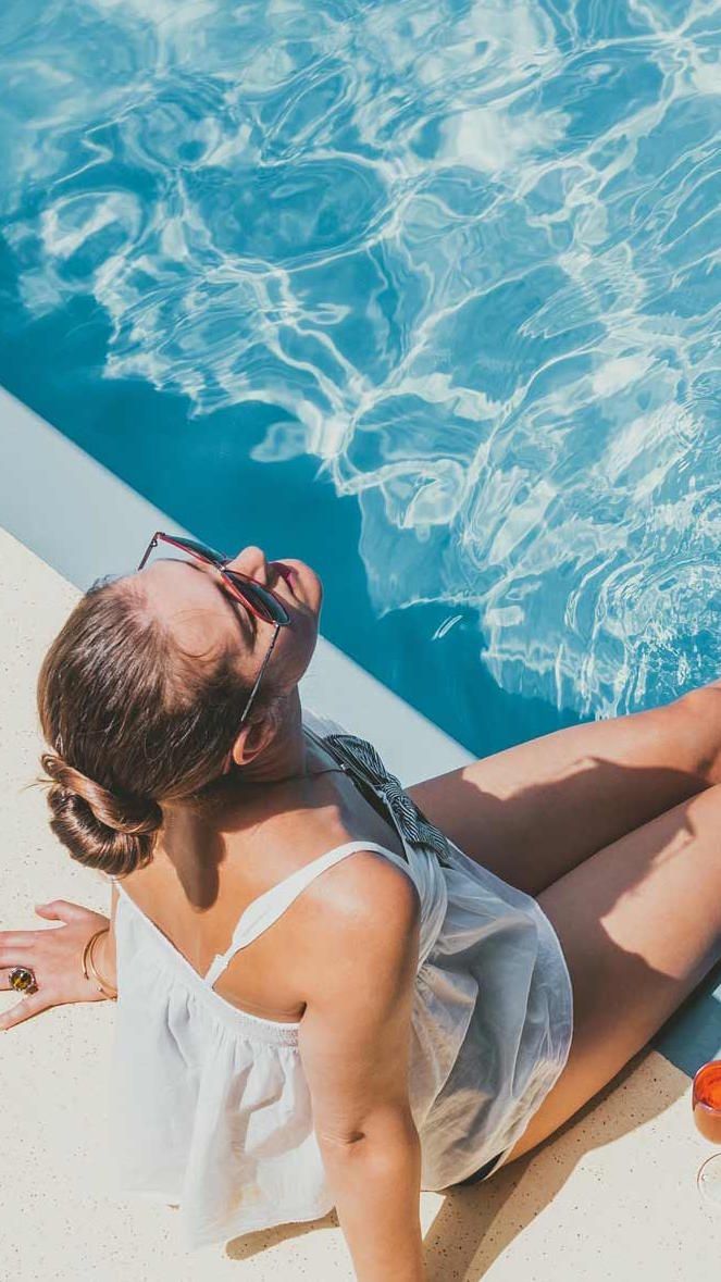 Man in front of vans